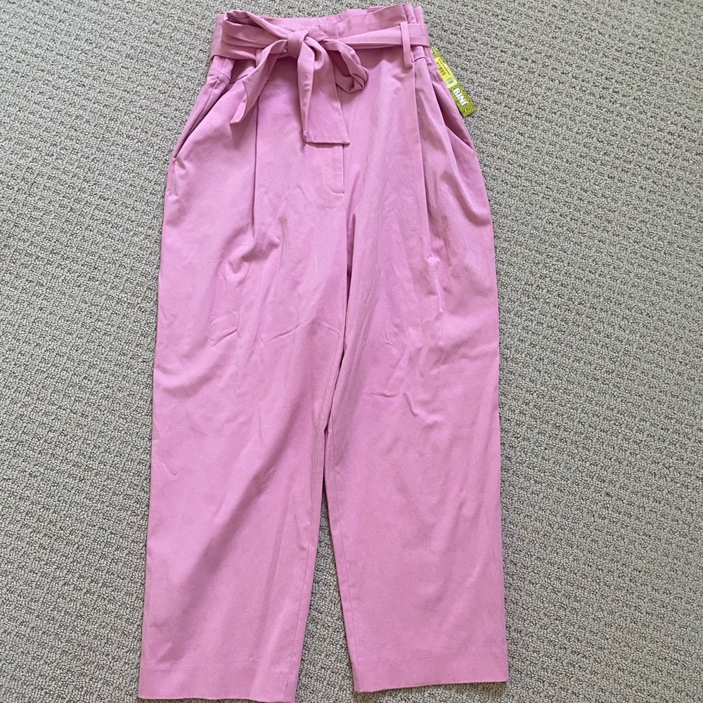 Gianni Bini pink paper sack high waist pants NWT price firm.